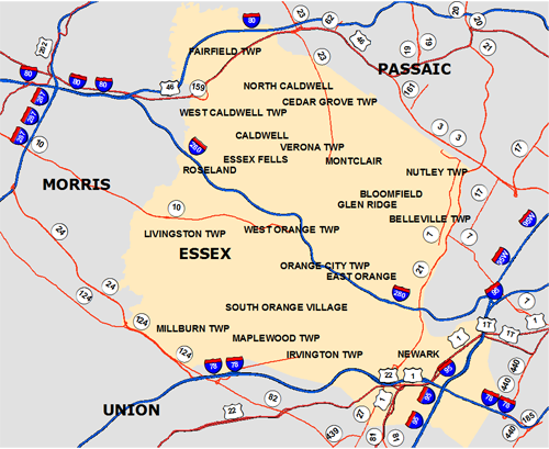 Essex County Map