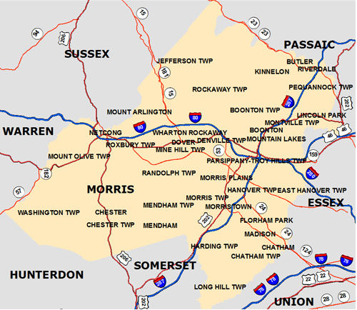 Morris County Map